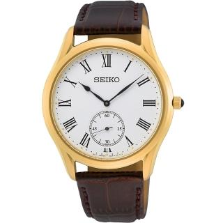 【SEIKO 精工】CS系列簡約紳士腕錶39mm金色(SRK050P1/6G28-01A0G)