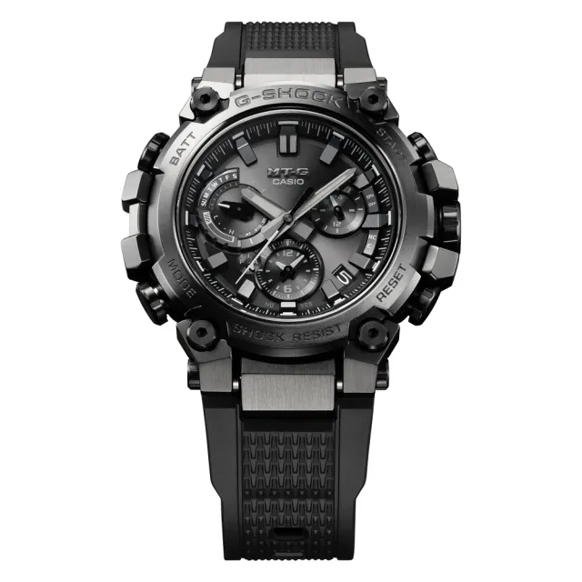 CASIO 卡西歐】G-SHOCK 電波藍牙太陽能電力雙重核心防護黑灰(MTG