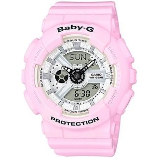 【CASIO 卡西歐】BABY-G 街頭潮流雙顯錶 情人節 送禮(BA-110BE-4A)