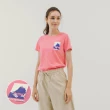 【Hang Ten】女裝-純棉台灣山岳印花短袖T恤(粉)