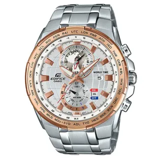 【CASIO 卡西歐】EDIFICE 世界時間雙顯計時錶(EFR-550D-7A)