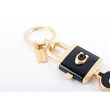 【COACH】C Logo 鎖頭及鑰匙吊飾/鑰匙圈(黑色)