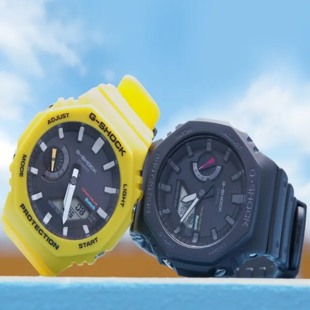 【CASIO 卡西歐】CASIO 卡西歐 G-SHOCK 八角形碳纖維核心防護  太陽能手錶(GA-B2100C-9A)