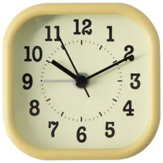 【NITORI 宜得利家居】鬧鐘 金屬暖色黃 TW-8958