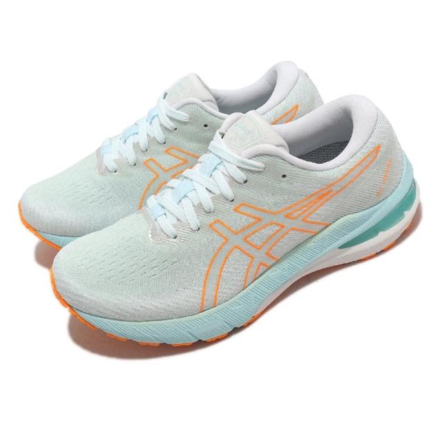 【asics 亞瑟士】慢跑鞋 GT-2000 10 女鞋 天藍 橘 支撐型 低足弓 路跑 運動鞋 亞瑟士(1012B045403)