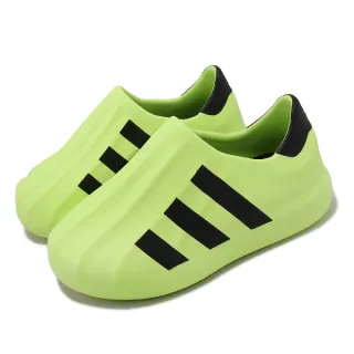 【adidas 愛迪達】休閒鞋 adiFOM Superstar 男鞋 女鞋 綠 黑 寬鬆 膠鞋 套入式 愛迪達(IE9873)