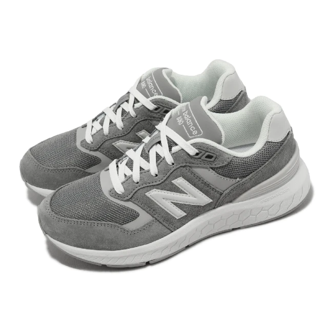 NEW BALANCE 慢跑鞋 Fresh Foam 880 V6 D 寬楦 女鞋 灰 白 路跑 運動鞋 NB 紐巴倫(WW880CG6-D)