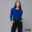 【SST&C 出清２折】寶藍色拉克蘭長袖針織衫8631810002