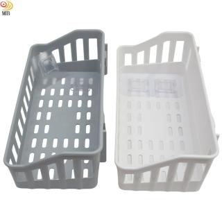 【月陽】超值2入加大加寬加厚瀝水型防水無痕膠收納置物籃置物架(JQ26X2)