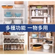 【MGSHOP】日式創意廚房 多功能伸縮水槽下置物架收納架(上下左右自由調節)