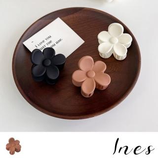 【INES】花朵髮夾/法式復古壓克力小花朵造型抓夾 髮夾 馬尾夾(3色任選)