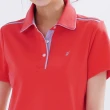 【遊遍天下】女款格紋抗UV防曬涼感吸濕排汗POLO衫 桔紅(M-5L)