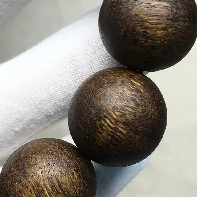【桃花源創意工坊】文萊黑油雙面紋軟絲沉香手鍊(手鍊)