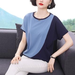 【Paiya 派亞】現貨中年媽媽裝大碼純棉薄款洋氣短袖t恤上衣(M-4XL)