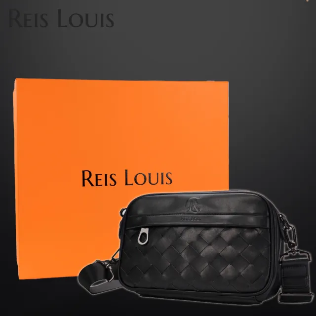 【REIS LOUIS 李斯路易斯】真皮 皇家編織匠藝款手拿包(真皮包包 牛皮手工編織)