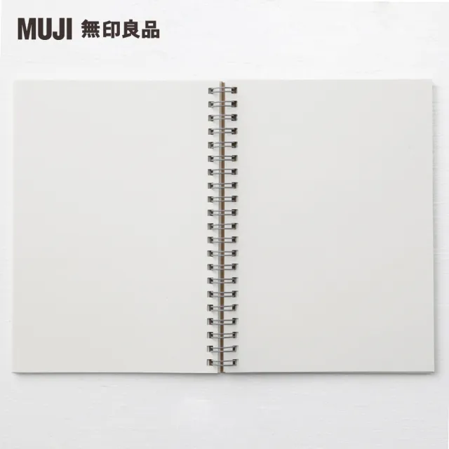 【MUJI 無印良品】雙環筆記本/空白/80張.B6.米