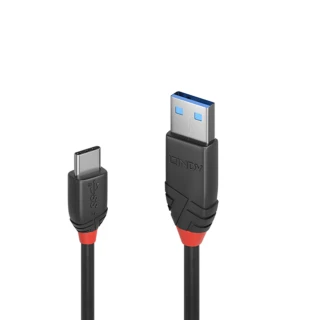 【LINDY 林帝】Black USB 3.2 Gen 2 Type-C/公 to Type-A/公 傳輸線 1.5m 36917