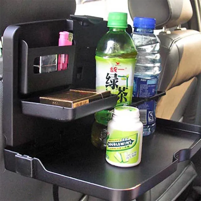 【E.City】可折疊多功能車用椅背杯架餐盤