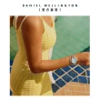 【Daniel Wellington】DW 手錶  Iconic Link Capri 28ｍｍ/32mm清新藍精鋼錶 粉藍錶盤(DW00100540)