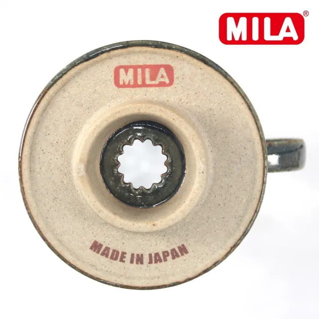 【MILA】日本製 織部燒 咖啡濾杯01-鐵織部釉(附耐熱玻璃壺600ml)