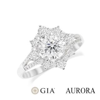 【AURORA 歐羅拉】GIA 50分F color八心八箭天然真鑽18K金鑽戒 星空