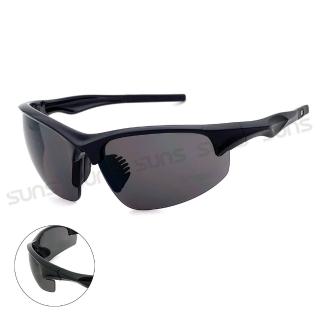 【SUNS】流線型運動太陽眼鏡 經典黑 防滑/防爆頂規墨鏡 S234 抗UV400(採用PC防爆鏡片/安全防護/防撞擊)