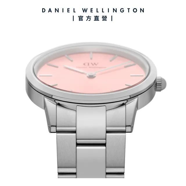 【Daniel Wellington】DW 手錶  Iconic Link Blush 36mm蜜桃粉精鋼錶 粉紅錶盤(DW00100536)