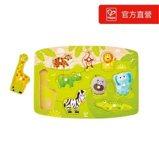 【德國Hape】小手抓板拼圖(叢林動物/農場動物/緊急救援車隊/工程車隊 四款可選)