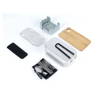 【Camping Box】戶外露營嚴選必備煮飯神器-800ML 6件組(露營飯盒 旅行煮飯 登山用品 露營用品)