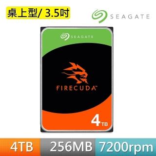 【SEAGATE 希捷】FireCuda 4TB 3.5吋 7200轉 256MB 桌上型 內接硬碟(ST4000DX005)