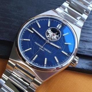 【CONSTANT 康斯登】HIGHLIFE 限量 開心鏤空機械腕錶 套錶 41mm 藍色(FC-310N4NH6B)