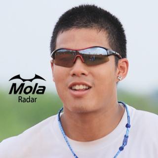 【Mola Sports】摩拉運動太陽眼鏡墨鏡 男女 UV400 防紫外線 黑紅框 茶片 安全鏡片 Radar-r