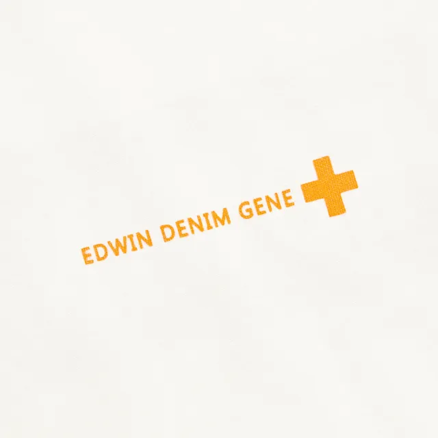 【EDWIN】男裝 人氣復刻款 橘標 印花LOGO短袖T恤(白色)