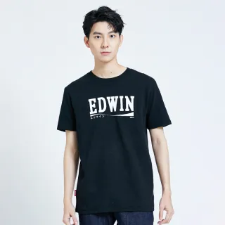 【EDWIN】男裝 人氣復刻款 超市 飲品LOGO短袖T恤(黑色)