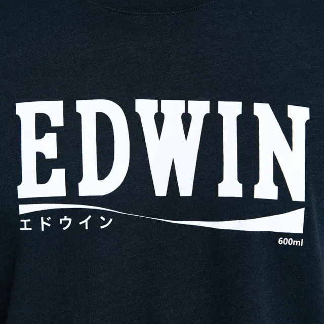 【EDWIN】男裝 人氣復刻款 超市 飲品LOGO短袖T恤(黑色)