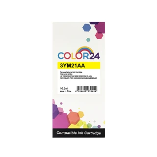 【Color24】for HP 3YM21AA NO.915XL 黃色高容環保墨水匣(適用HP OfficeJet Pro 8020/8025)