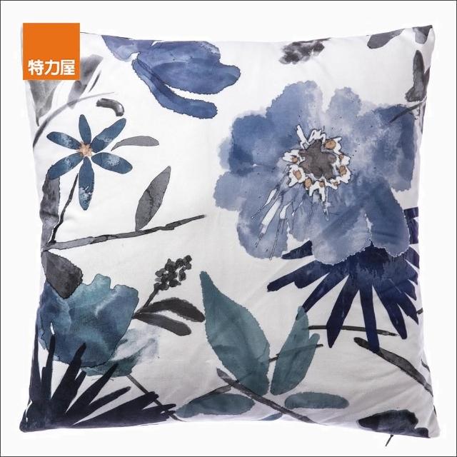 【特力屋】水墨印花抱枕 45X45cm 藍白色款