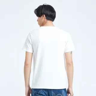 【EDWIN】男裝 人氣復刻款 復古印花口袋短袖T恤(白色)