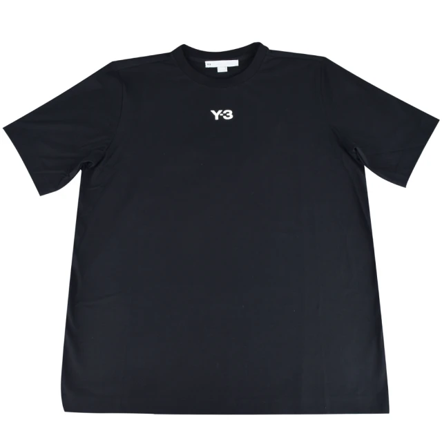 【Y-3 山本耀司】CH1 SLEEVE經典LOGO短T恤(黑x白字)