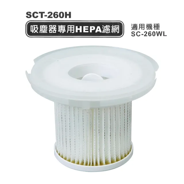 【SANLUX 台灣三洋】吸塵器專用HEPA濾網(SCT-260H)