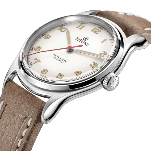 【TITONI 梅花錶】傳承系列 復刻懷舊 機械腕錶 / 39mm 母親節 禮物(83019S-ST-639)