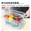 【Felli】雙鮮樂多用途蔬果保鮮盒三件組(0.68L+2.4L+4.8L)