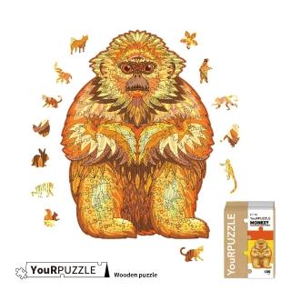 【YouRPUZZLE】臺灣現貨金絲猴拼圖(檢驗合格木質動物拼圖)