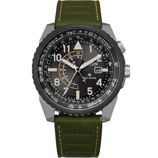 【CITIZEN 星辰】PROMASTER 隱形戰機GMT Eco-Drive  光動能男錶 禮物 推薦(BJ7138-04E)