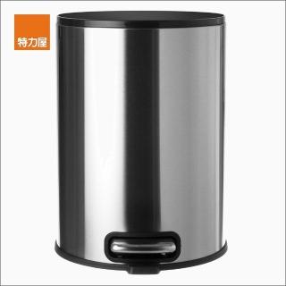 【特力屋】Home Zone 裡維緩降踏式垃圾桶 不鏽鋼 5L