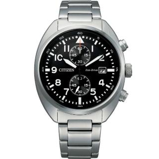 【CITIZEN 星辰】Eco-Drive 飛行員系列計時男錶 禮物 推薦(CA7040-85E)