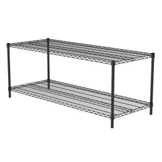 【特力屋】 烤漆二層架寬152*深60*高60公分黑