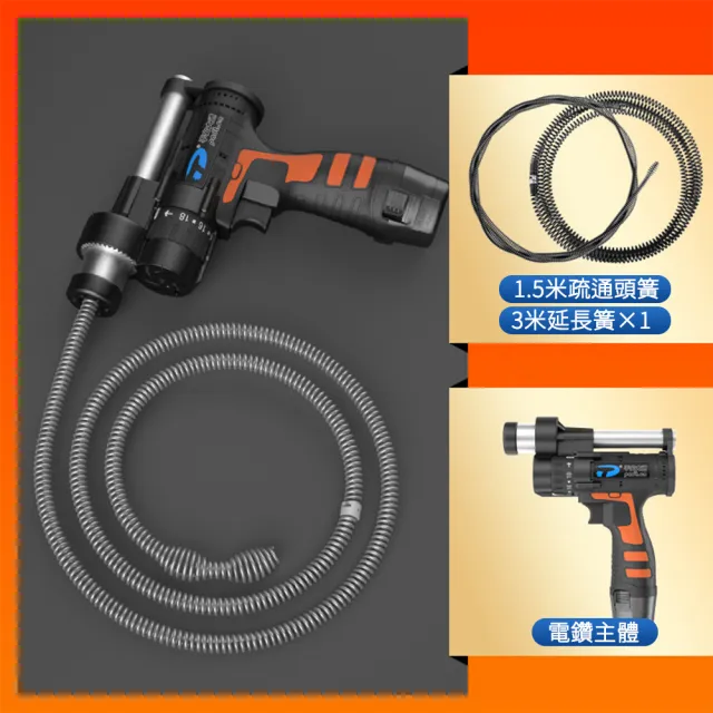 新型電動管道疏通機水管疏通器(水管/地漏/廚房水槽/馬桶/下水道)
