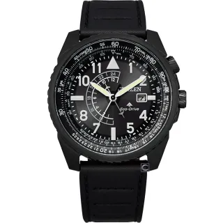 【CITIZEN 星辰】PROMASTER 隱形戰機GMT Eco-Drive  光動能男錶(BJ7135-02E 送禮首選)