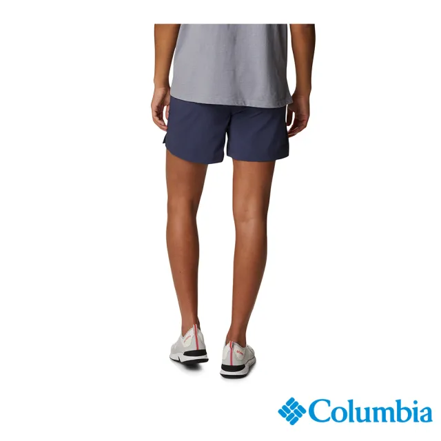 【Columbia 哥倫比亞 官方旗艦】女款- Omni-Shade UPF40防潑短褲-深藍(UAR75300NY / 2022年春夏商品)